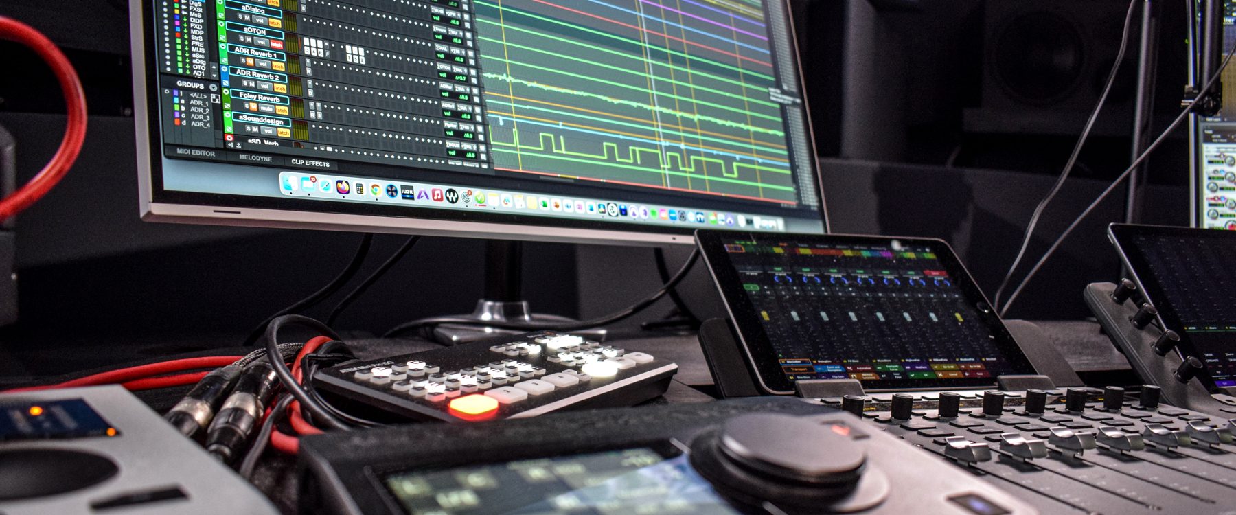 Interface, DAW and controllers on Bastian Gerner's recording desk